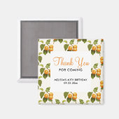 ヴィンテージオレンジアプリコット水彩ありがとう マグネット (正面/裏面)