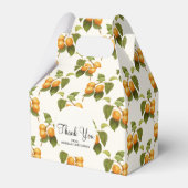 ヴィンテージオレンジアプリコット水彩模様 フェイバーボックス (正面サイド)