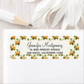 ヴィンテージオレンジアプリコット水彩模様 ラベル (インサイチュ)