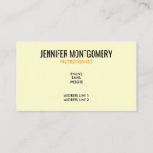 ヴィンテージオレンジアプリコット水彩模様 名刺 (裏面)