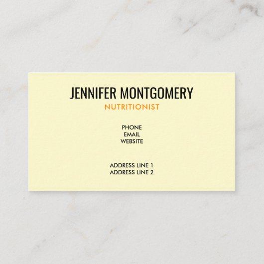 ヴィンテージオレンジアプリコット水彩模様 名刺 (裏面)