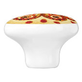 ヴィンテージオレンジイエローマリンチュニートイラストレーション セラミックノブ (側面)