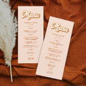 ヴィンテージオレンジイエローレトロ70sボホ結婚ズ メニュー