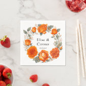 ヴィンテージオレンジウォーター結婚カラー スタンダードカクテルナプキン (インサイチュ)