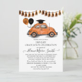 ヴィンテージオレンジカブトムシ気球が卒業で運転 招待状 (スタンド正面)