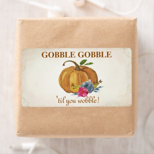 ヴィンテージオレンジカボチャ感謝祭ギフト ラベル (インサイチュ)