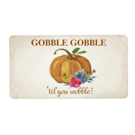 ヴィンテージオレンジカボチャ感謝祭ギフト ラベル