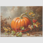 ヴィンテージオレンジカボチャ絵を描のデコペ 薄葉紙 (正面)