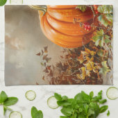 ヴィンテージオレンジカボチャ絵を描の キッチンタオル (折り畳み)