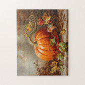 ヴィンテージオレンジカボチャ絵を描の ジグソーパズル (縦)