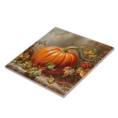 ヴィンテージオレンジカボチャ絵を描の タイル (側面)