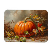 ヴィンテージオレンジカボチャ絵を描の マグネット (横)