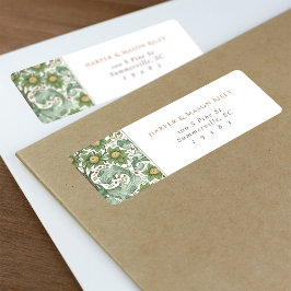 ヴィンテージオレンジグリーンカスタム差出人住所ラベル ラベル