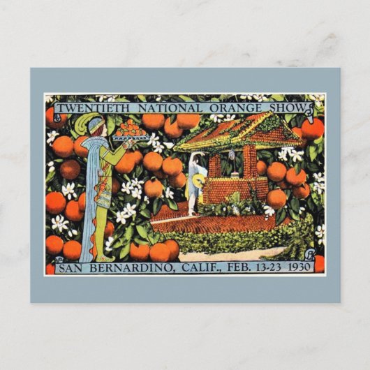 ヴィンテージオレンジショーエキスポ サンバーナーディーノ ポストカード (正面)