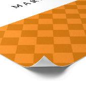 ヴィンテージオレンジジンガム柑橘系ベビーシャワーウェルカム ポスター (角)