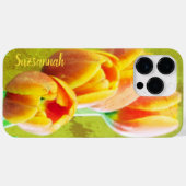 ヴィンテージオレンジチューリップフラワーフォトカスタム Case-Mate iPhoneケース (裏面 (横))
