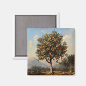 ヴィンテージオレンジツリーランドスケー絵を描ズ マグネット (正面/裏面)