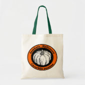 ヴィンテージオレンジハロウィンカボチャのインクアートトートバッグ トートバッグ (正面)