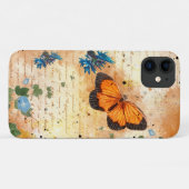 ヴィンテージオレンジバタフライエフェメラ Case-Mate iPhoneケース (裏面(横))