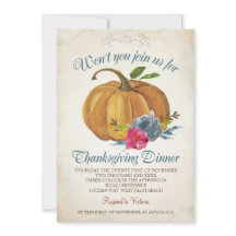 ヴィンテージオレンジパンプキン感謝祭ディナー