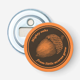 ヴィンテージオレンジブラウン諺オークアコーンインクアート 栓抜き