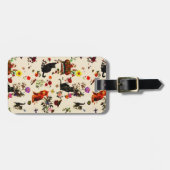 ヴィンテージオレンジブラックキャッツバードガーデン ラゲッジタグ (正面横)