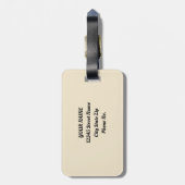 ヴィンテージオレンジブラックキャッツバードガーデン ラゲッジタグ (裏面縦)