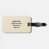 ヴィンテージオレンジブラックキャッツバードガーデン ラゲッジタグ (裏面横)