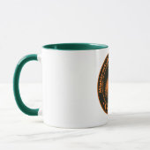 ヴィンテージオレンジブラック諺オークアコーンプラントマグ マグカップ (左)