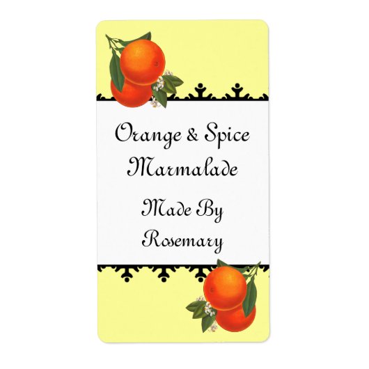 ヴィンテージオレンジベーキング、缶詰またはソープラベル ラベル (正面)
