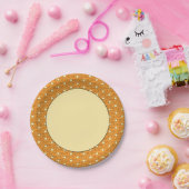 ヴィンテージオレンジベージュトリスケリオンエジプトパターン ペーパープレート (パーティー)