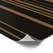 ヴィンテージオレンジホワイトグレイ黒ストライプ色アート ポスター (角)