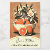 ヴィンテージオレンジマーマレーキャニングジャー フードラベル (シングルラベル)