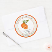 ヴィンテージオレンジマーマレード瓶キャニングラベル ラウンドシール (封筒)
