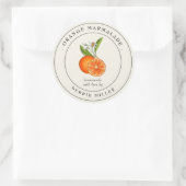 ヴィンテージオレンジマーマレード缶詰瓶ラベル ラウンドシール (バッグ)