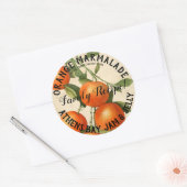 ヴィンテージオレンジマーマレード製品ビジネスラベル ラウンドシール (封筒)