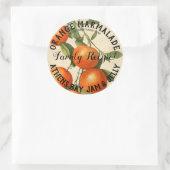 ヴィンテージオレンジマーマレード製品ビジネスラベル ラウンドシール (バッグ)