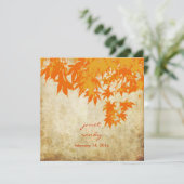 ヴィンテージオレンジメープル葉/秋招待状 招待状 (スタンド正面)