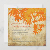 ヴィンテージオレンジメープル葉/秋招待状 招待状 (裏面)