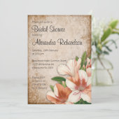 ヴィンテージオレンジユリのブライダルシャワー 招待状 (スタンド正面)