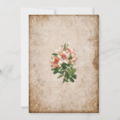 ヴィンテージオレンジユリのブライダルシャワー 招待状 (裏面)