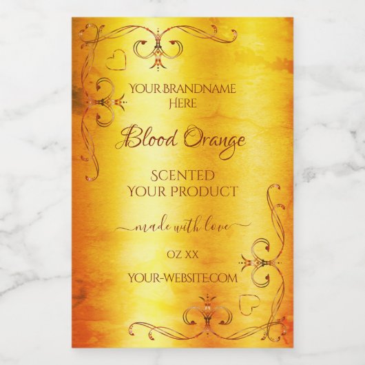 ヴィンテージオレンジ大理石製品ラベルコー華美ナー フードラベル (シングルラベル)