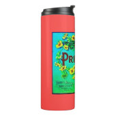 ヴィンテージオレンジ果実広告ラベルレッド・グリーン タンブラー (回転左)