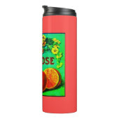 ヴィンテージオレンジ果実広告ラベルレッド・グリーン タンブラー (回転右)