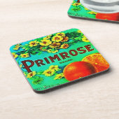 ヴィンテージオレンジ果実広告ラベル コースター (左側)