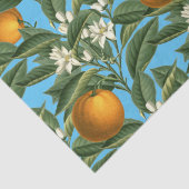 ヴィンテージオレンジ果実花パターン 薄葉紙 (詳細)