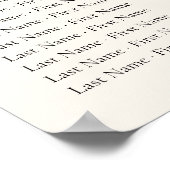 ヴィンテージオレンジ柑橘系結婚植物座席 ポスター (角)