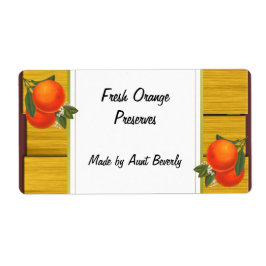 ヴィンテージオレンジ素朴カスタム缶詰ラベル ラベル