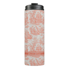 ヴィンテージオレンジ色のトワールデジュウプリント タンブラー