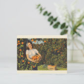 ヴィンテージオレンジ色のピッキング時間フロリダポストカード ポストカード (スタンド正面)